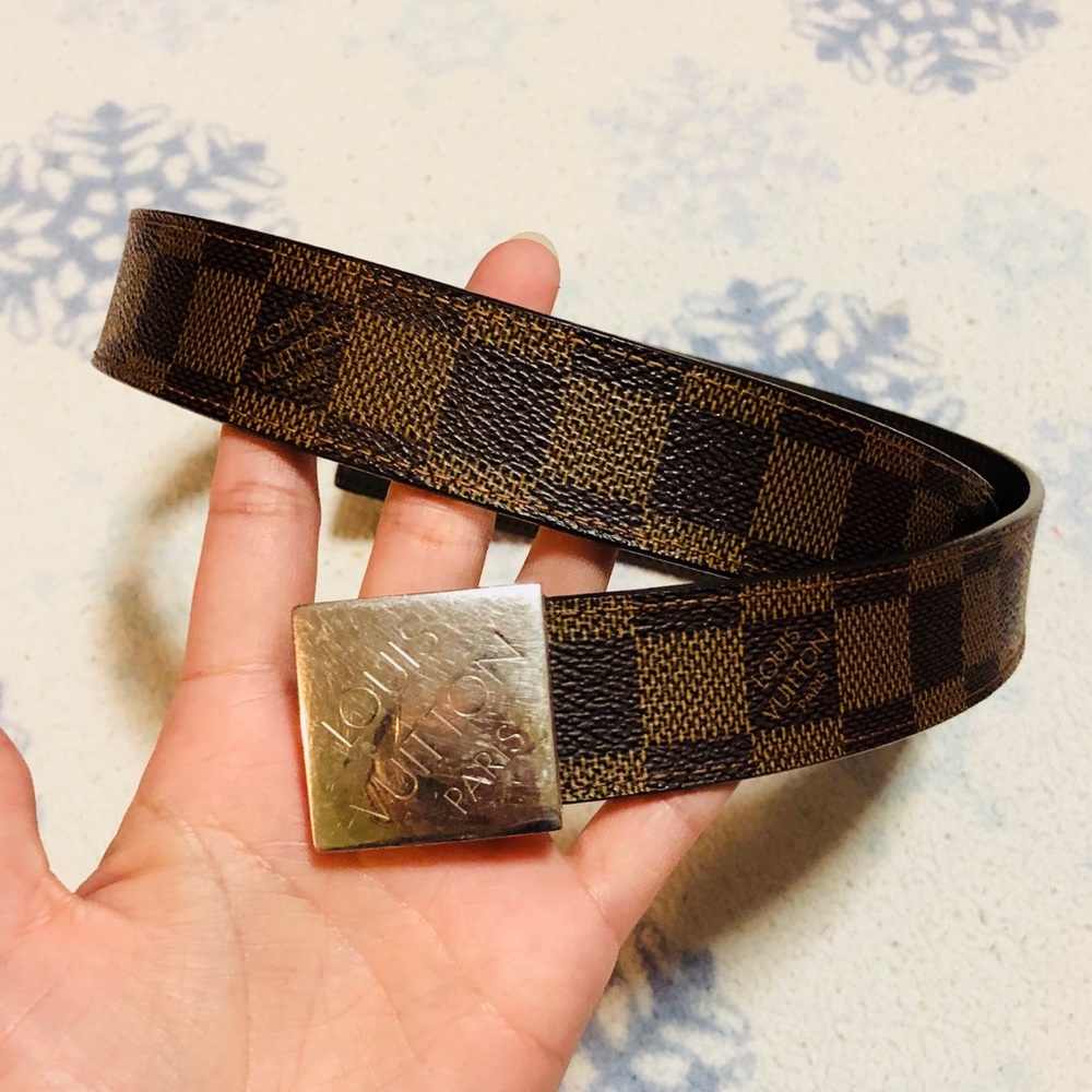 Authentic Louis Vuitton Damier Ebene Belt 80/32
